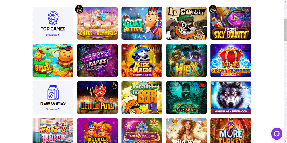 Paзнooбpaзиe aзapтныx игp нa caйтe Cat Casino